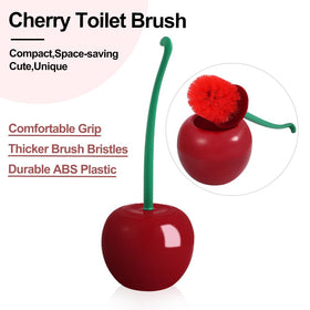 Generic Cherry Toilet Brush base keeps the unit elevated for better hygiene.