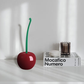 Generic Cherry Toilet Brush minimalist set blends style with practical cleaning.