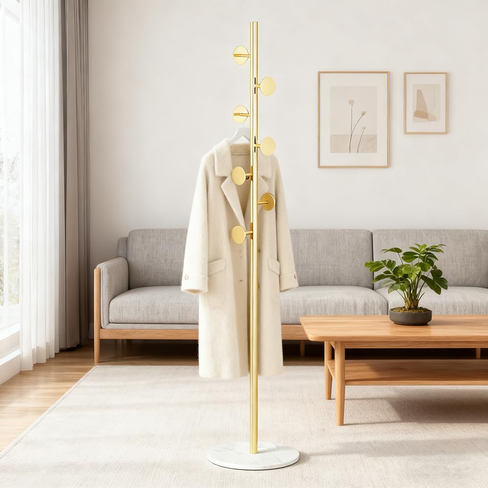 Generic coat rack in carbon steel ensures durable, deformation-resistant structure.