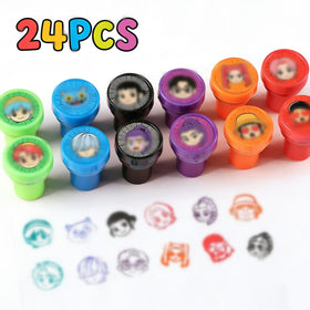 Generic Demon Hunters stampers set with 24 vibrant designs for party favors and DIY crafts