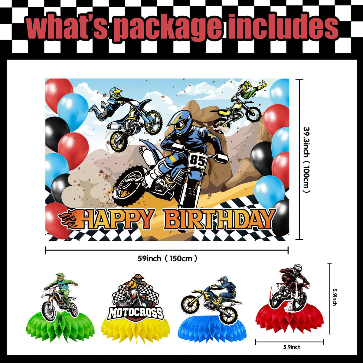 Generic dirt bike cake topper elevates desserts with racing flair