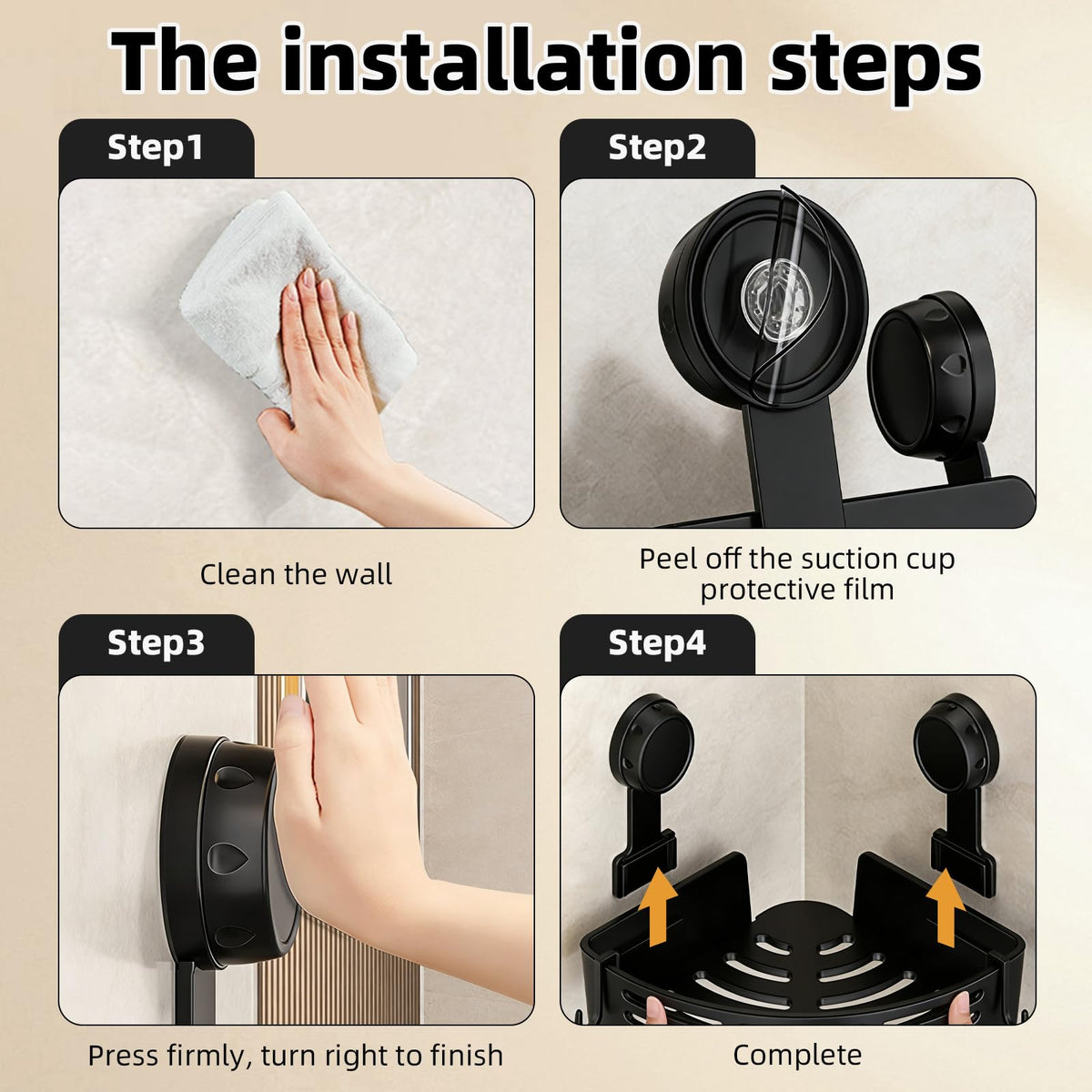 Generic dual-mount option allows suction or drill installation for stability.