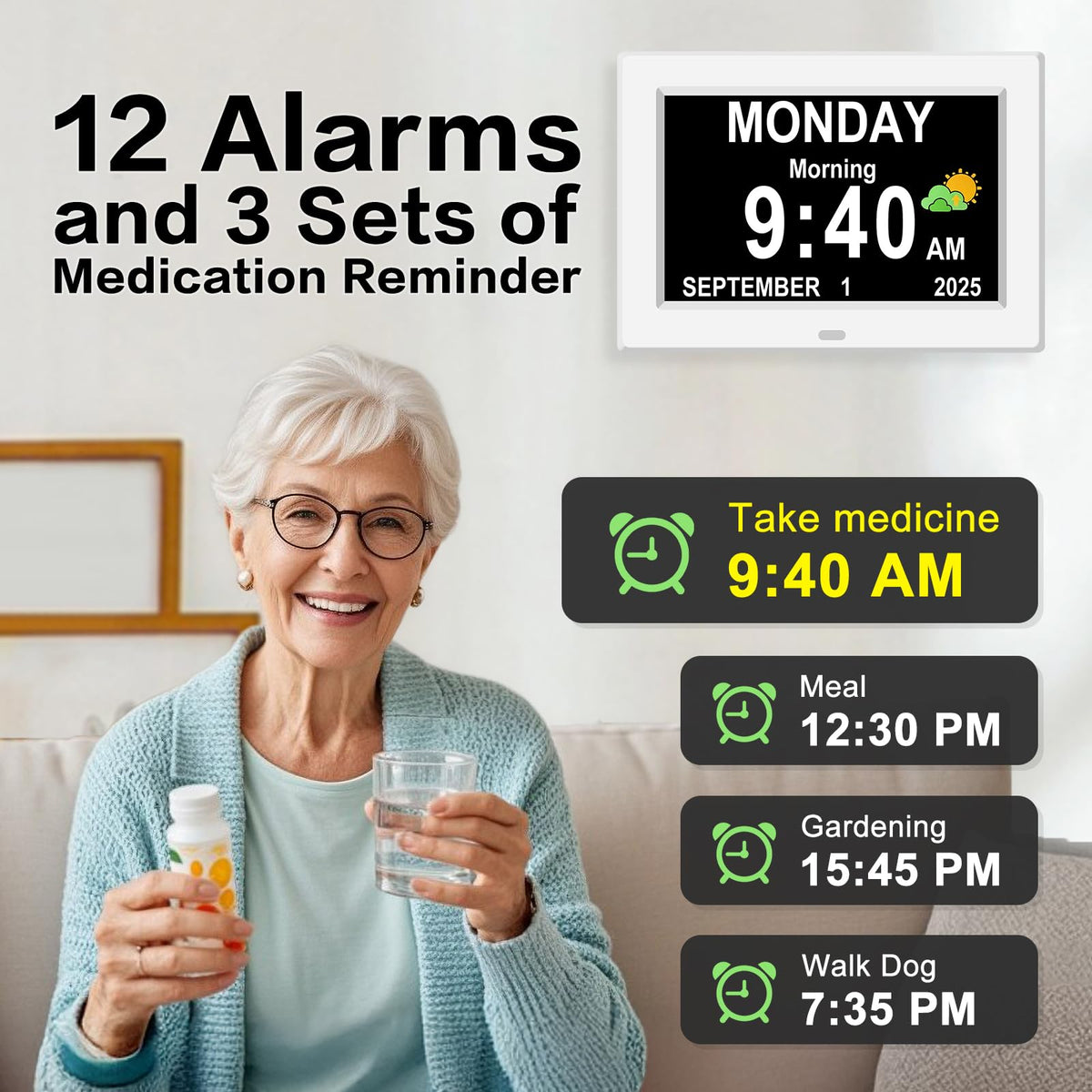 Generic eleven-inch clock remote control for convenient operation