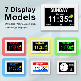 Generic eleven-inch clock auto-dimming for comfortable viewing