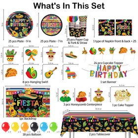 Generic fiesta hanging swirls add dynamic color to any celebration