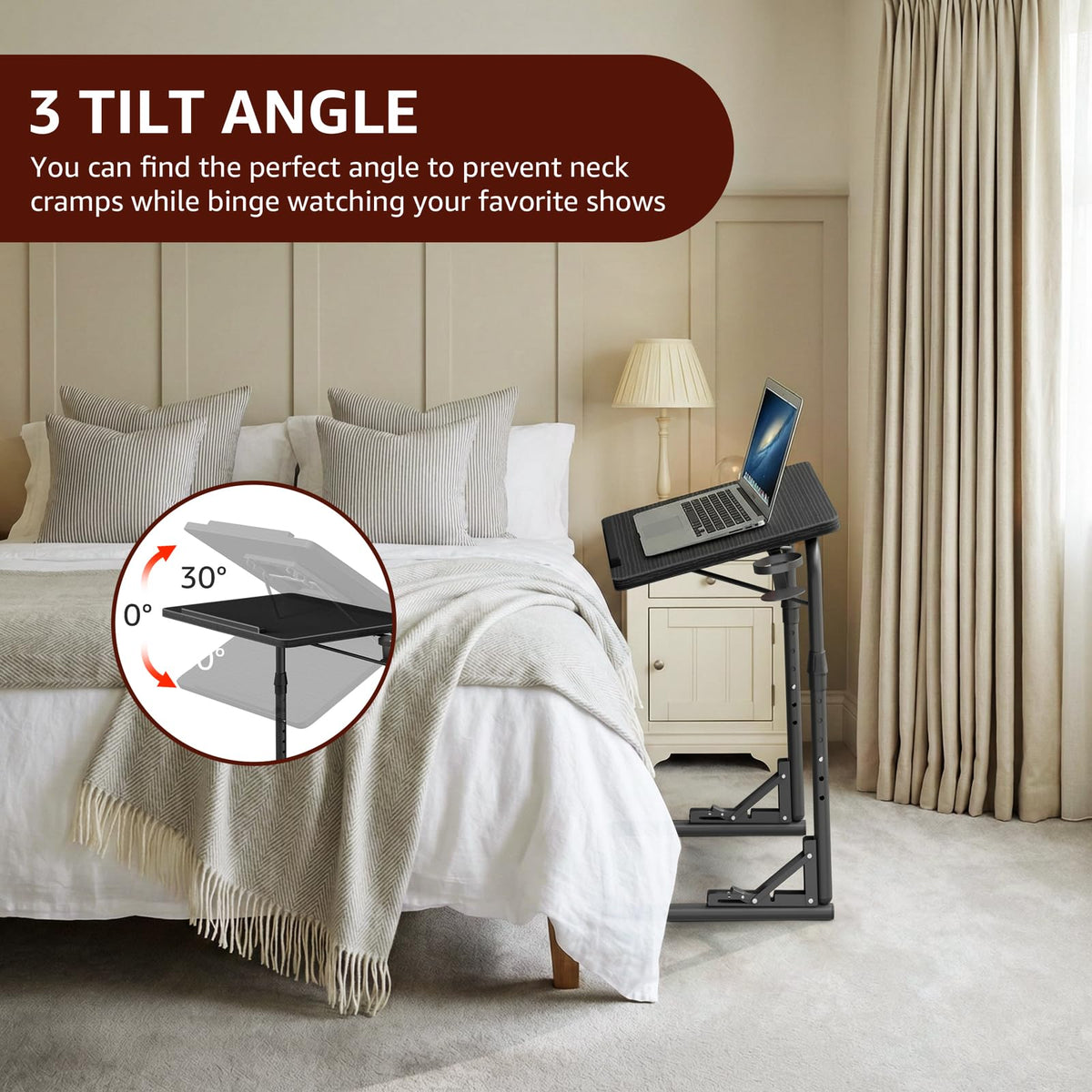 Generic Folding TV Tray Table folds flat for compact storage