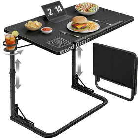 Generic Folding TV Tray Table tucked under a sofa for easy reach while watching TV