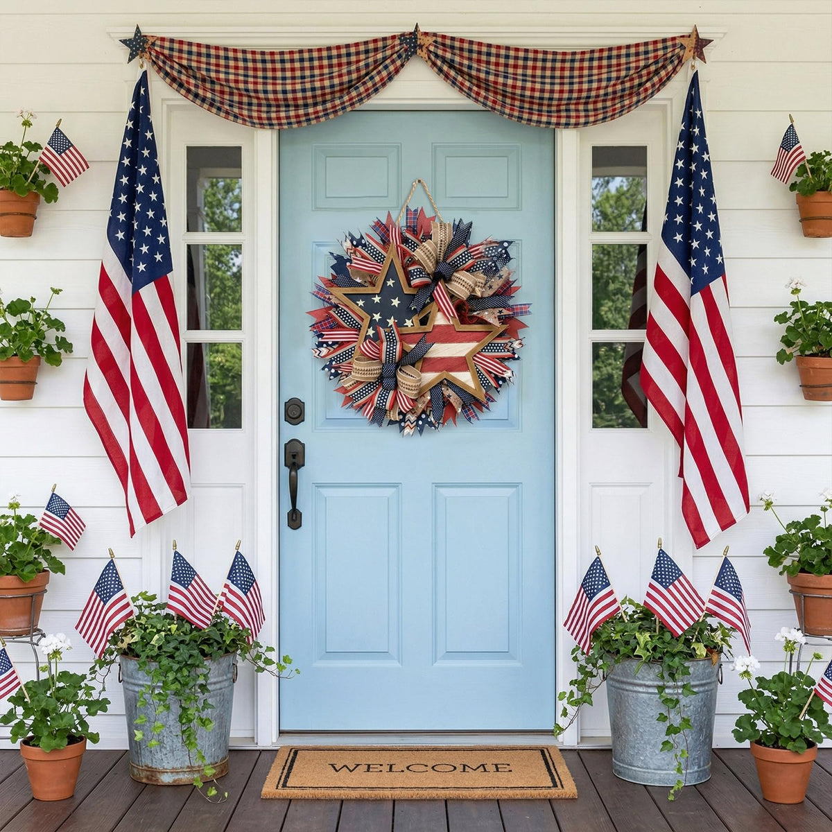 Generic durable outdoor decor resists fading for long-lasting color.