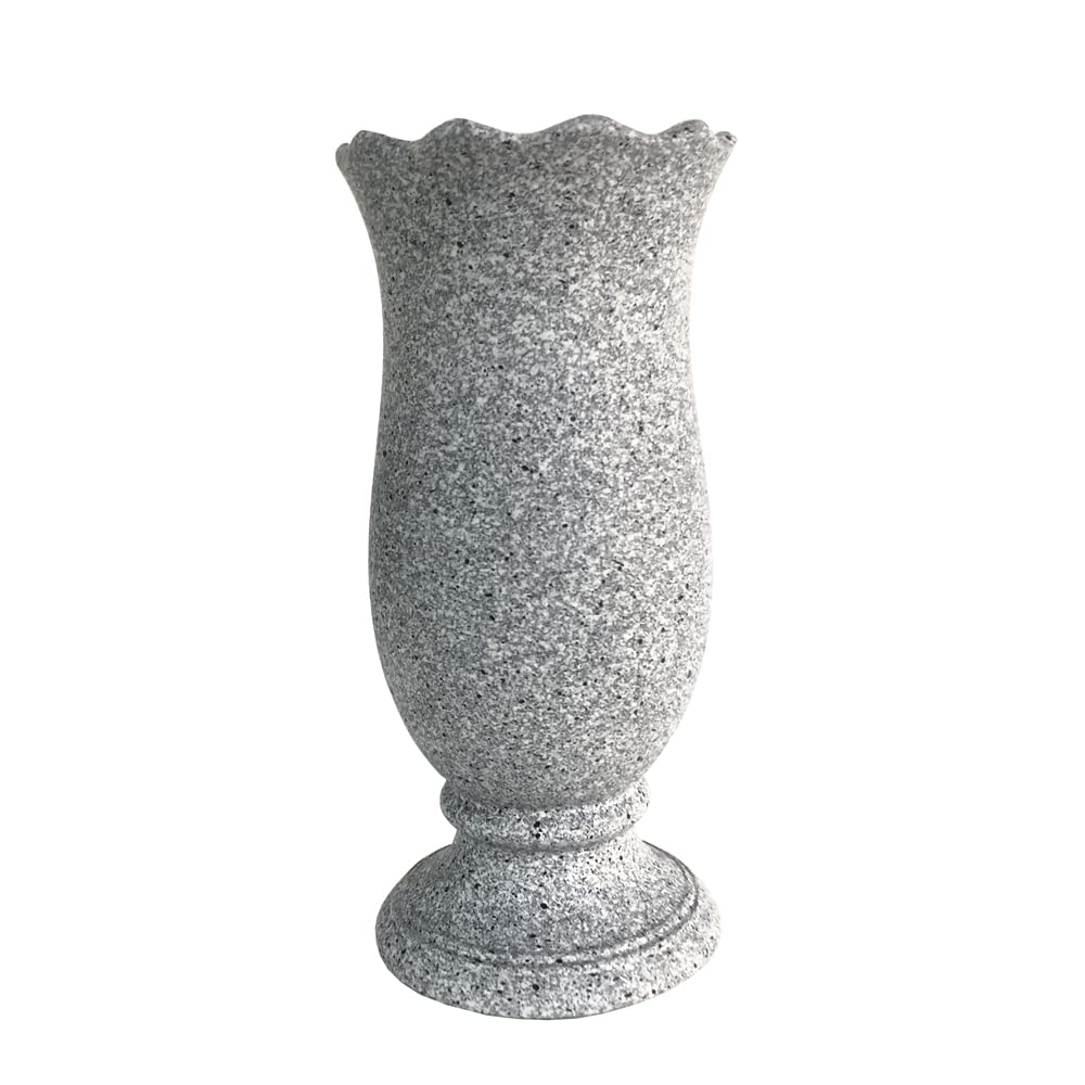 Generic grave vase with petal mouth for an elegant cemetery memorial.