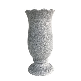 Generic grave vase with petal mouth for an elegant cemetery memorial.