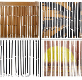 Generic Hand-painted Beaded Curtain Art enhances walls with movement.