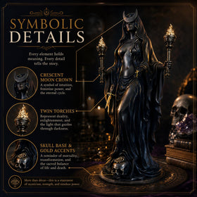 Generic Hecate statue detailed texture highlights lifelike resin craftsmanship