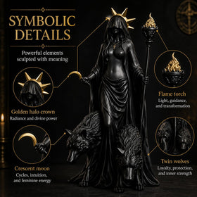 Generic Hecate statue Resin sculpture with rich details for elegant shelves