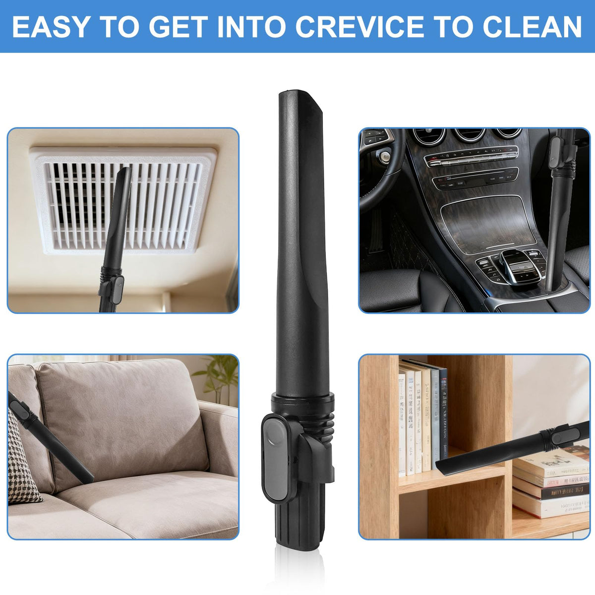 Generic horsehair brush for gentle fabric cleaning on upholstery