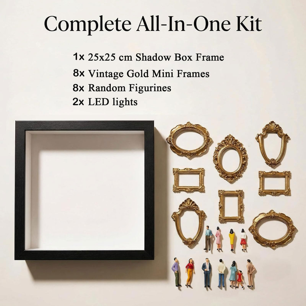 Generic Miniature Figurines for the shadow box enhance storytelling