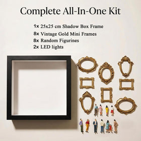 Generic Miniature Figurines for the shadow box enhance storytelling