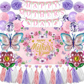 Generic Mothers Day banner with Happy Mothers Day message for festive photos