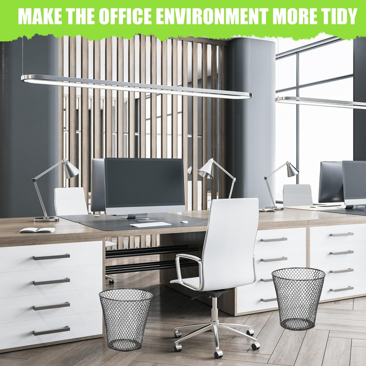 Generic mesh trash can suited for office, bedroom, kitchen and more