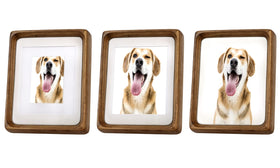Generic natural wood frame accessories include a screwdriver for larger sizes.