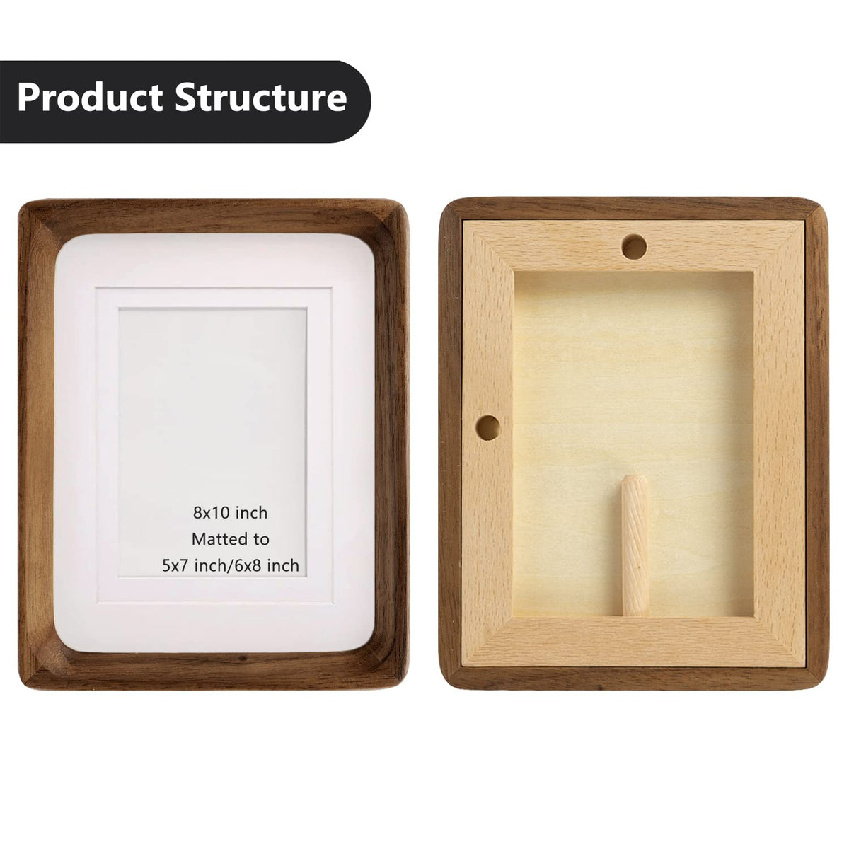 Satin finish on the Generic natural wood frame enhances rustic decor
