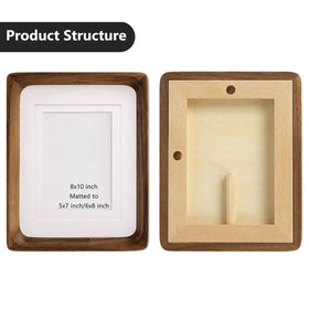 Satin finish on the Generic natural wood frame enhances rustic decor