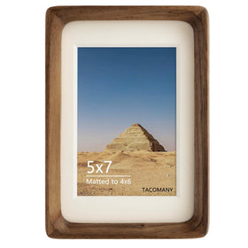 Generic natural wood photo frame with satin finish showcases timeless display