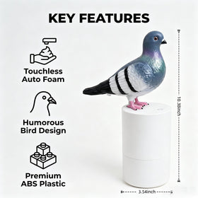 Generic pigeon foam outlet detail with rear design enhances playful home decor