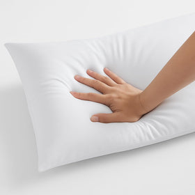 Generic pillow insert enhances sofas and beds with full, tidy shape.