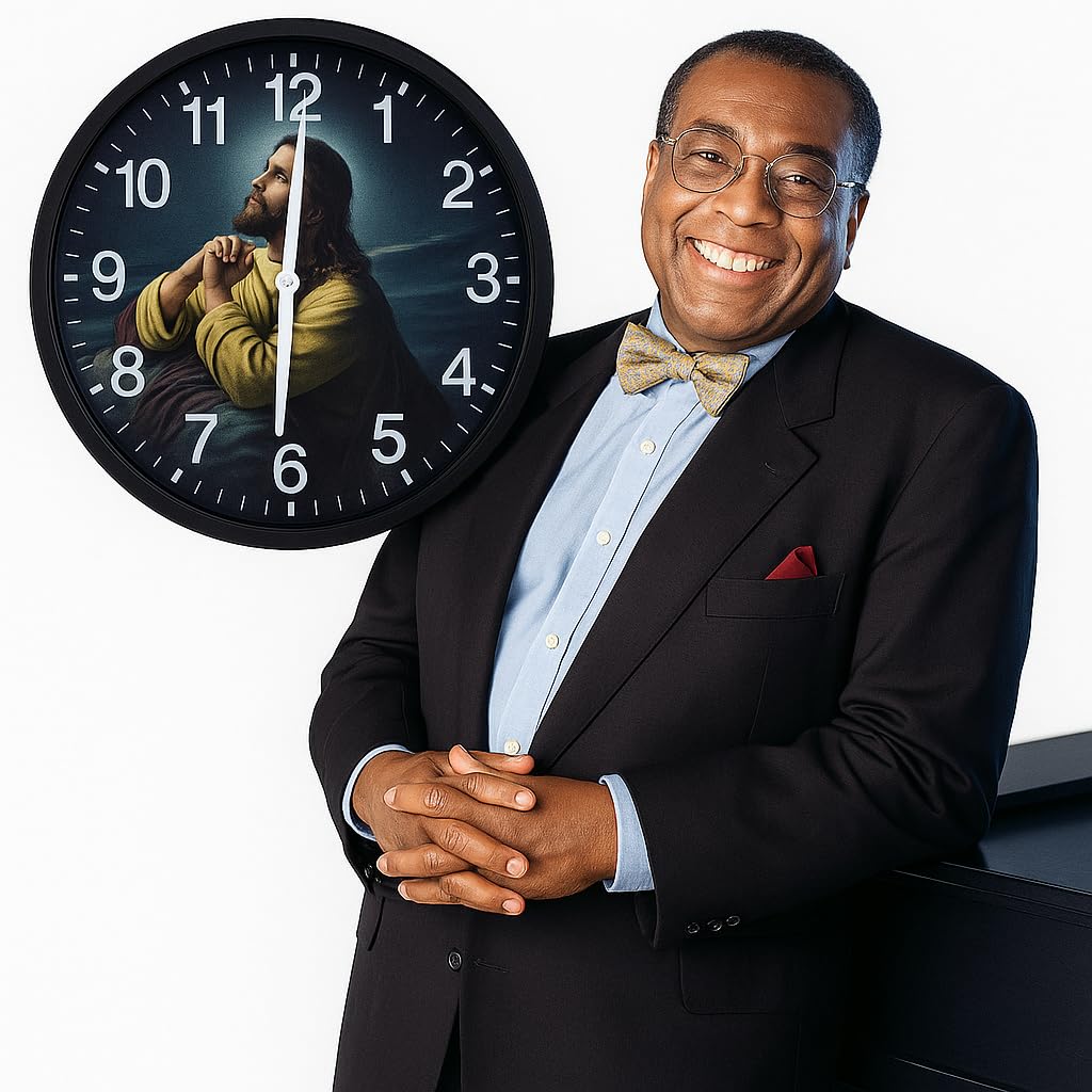 Generic Prayer Clock hourly-verse close-up highlights scripture for steady motivation