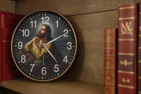 Generic Prayer Clock James Earl Jones narration close-up offers calm listening moments