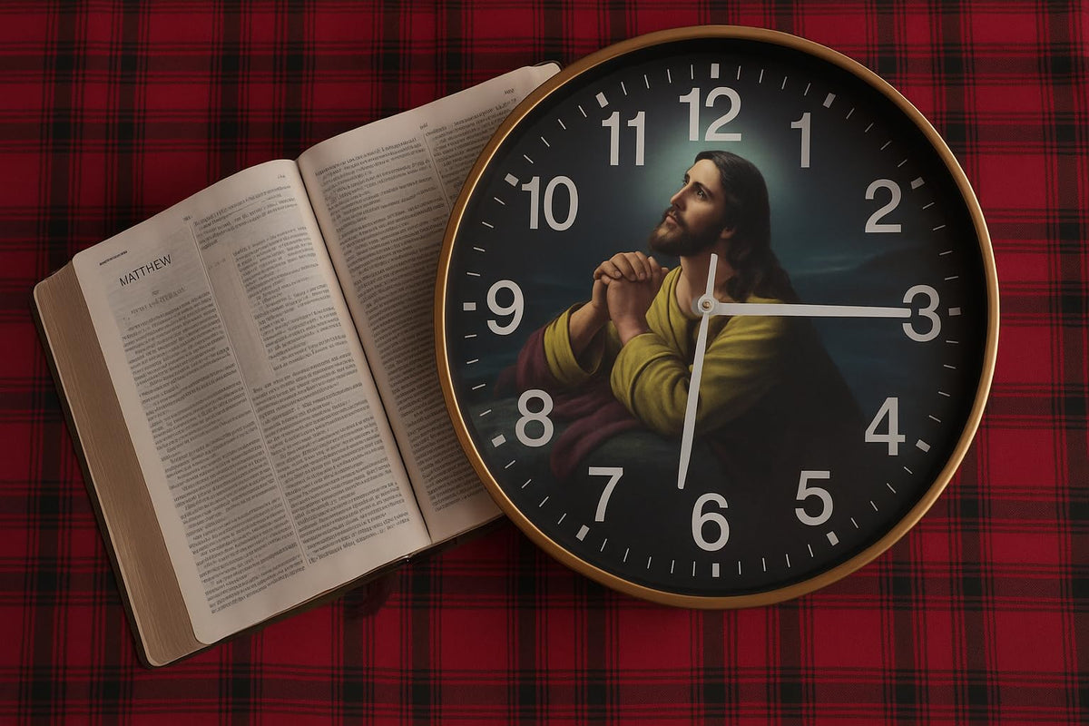 Generic Prayer Clock wall-mount installation demonstrates clean, cord-free home decorating