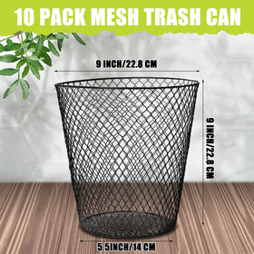 Generic round mesh trash can with metal vented design for odor control