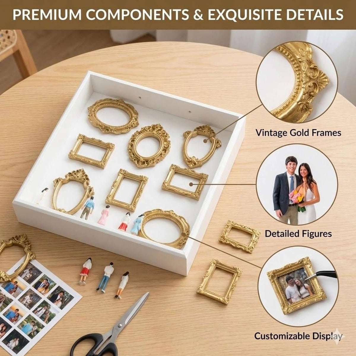 Generic Shadow Box with LED string lights adds warm ambience to memories