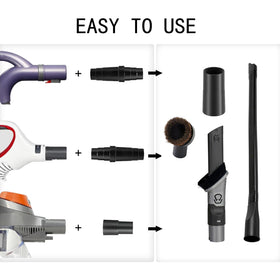 Generic Shark Rocket crevice-cleaning nozzle targets narrow gaps safely.
