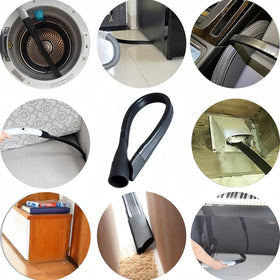 Generic Shark Rocket horsehair brush captures fine dust from furniture.