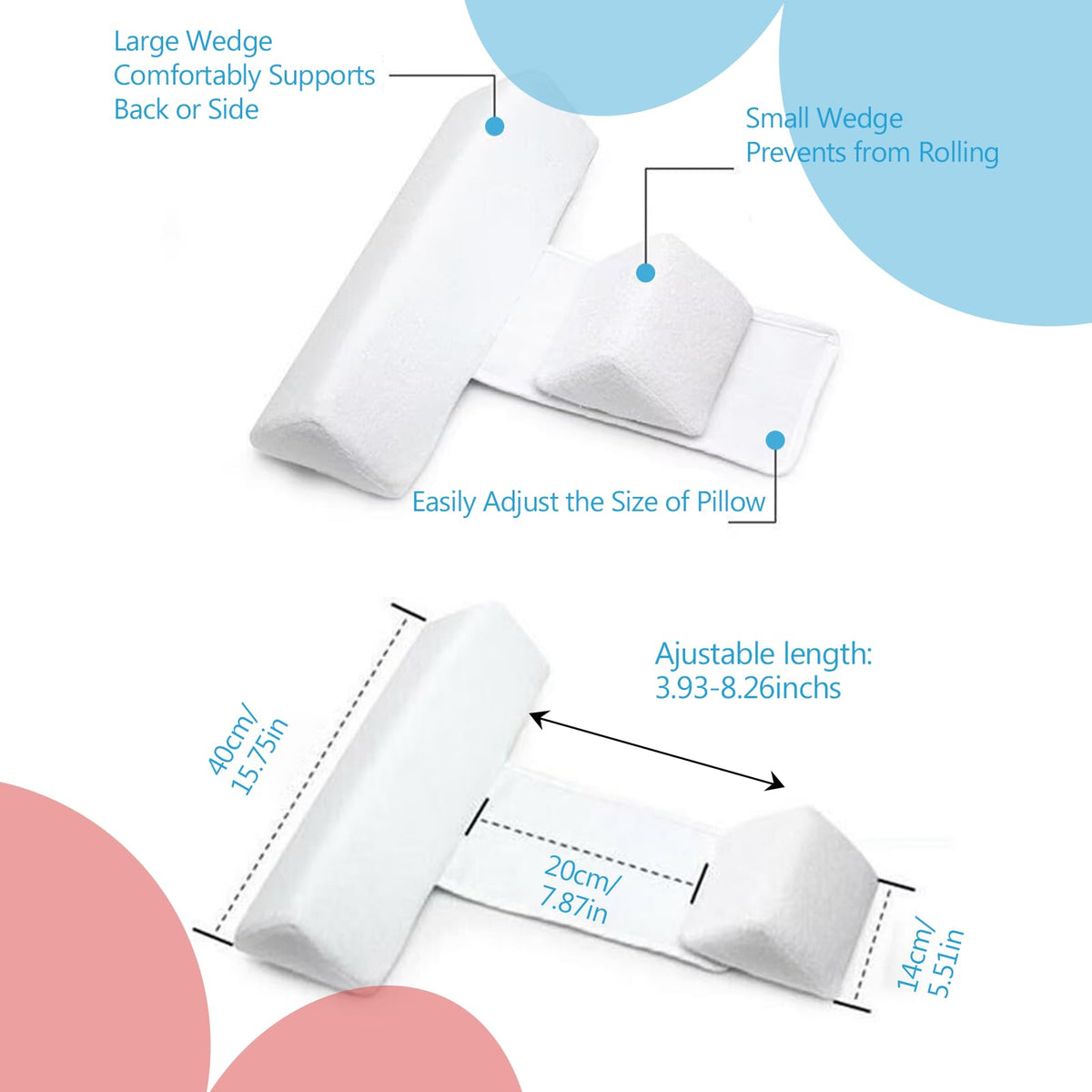 Generic wedge foam closeup emphasizes odorless, high-quality material.