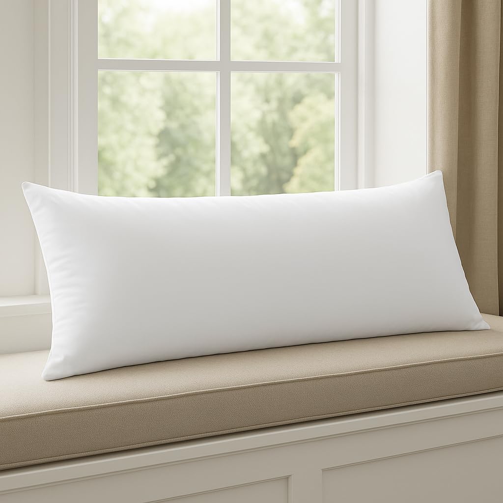Generic soft microfiber fill provides gentle support for daily lounging.