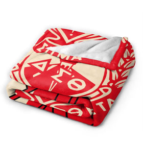 Generic Sorority Gifts Blanket on sofa for relaxing movie nights