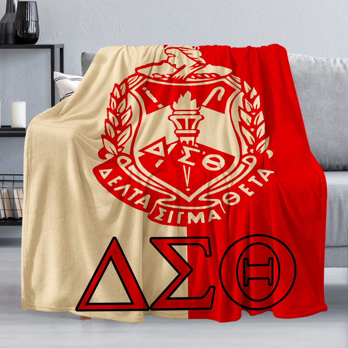 Generic Sorority Gifts blanket close-up shows ultra-soft plush texture for cozy warmth.