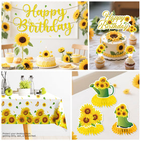 Generic sunflower cake topper to crown the dessert table