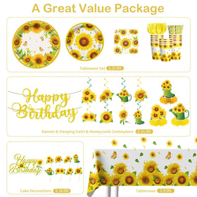 Generic sunflower tablecloth with vibrant pattern and gold accents