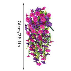 Generic UV-resistant artificial morning glory material ensures durable outdoor appeal.