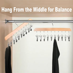 Generic vertical space-saving organizer keeps wardrobe tidy and maximizes storage
