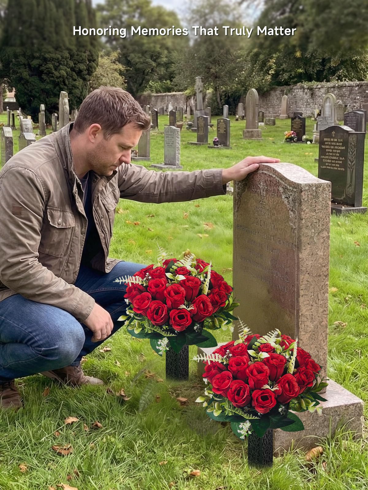 Generic wind-proof spiked vases prevent tipping in gusts for serene displays.