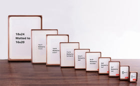 Generic natural teak color option enhances warm decor with the frame