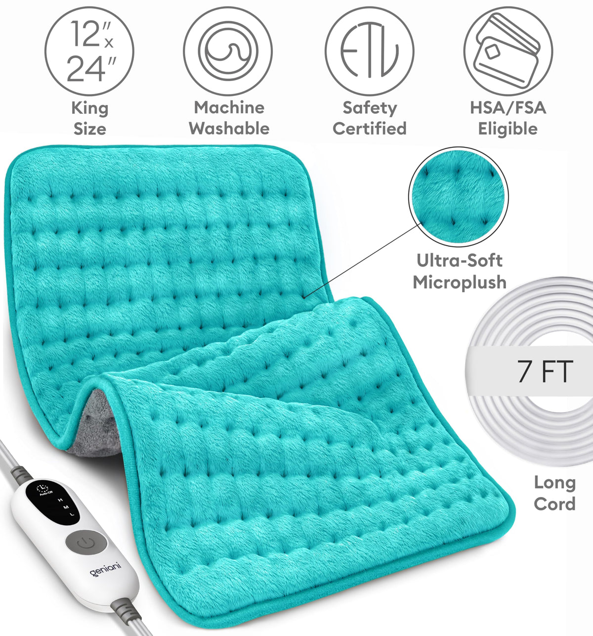 GENIANI 7 ft cable provides flexible use around the home