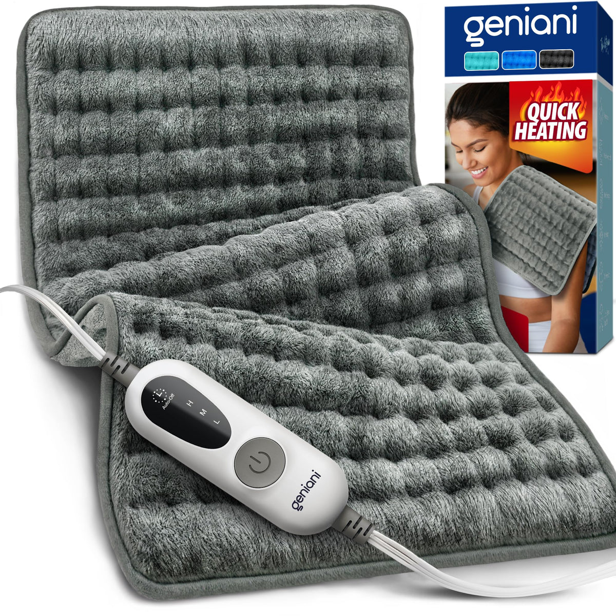 GENIANI back and shoulders heating pad delivers targeted warmth for daily comfort.