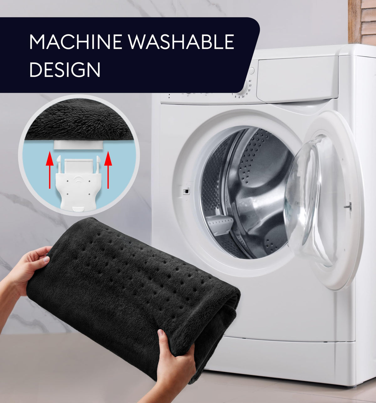 GENIANI easy cleanup: unplug-and-wash with auto shut-off