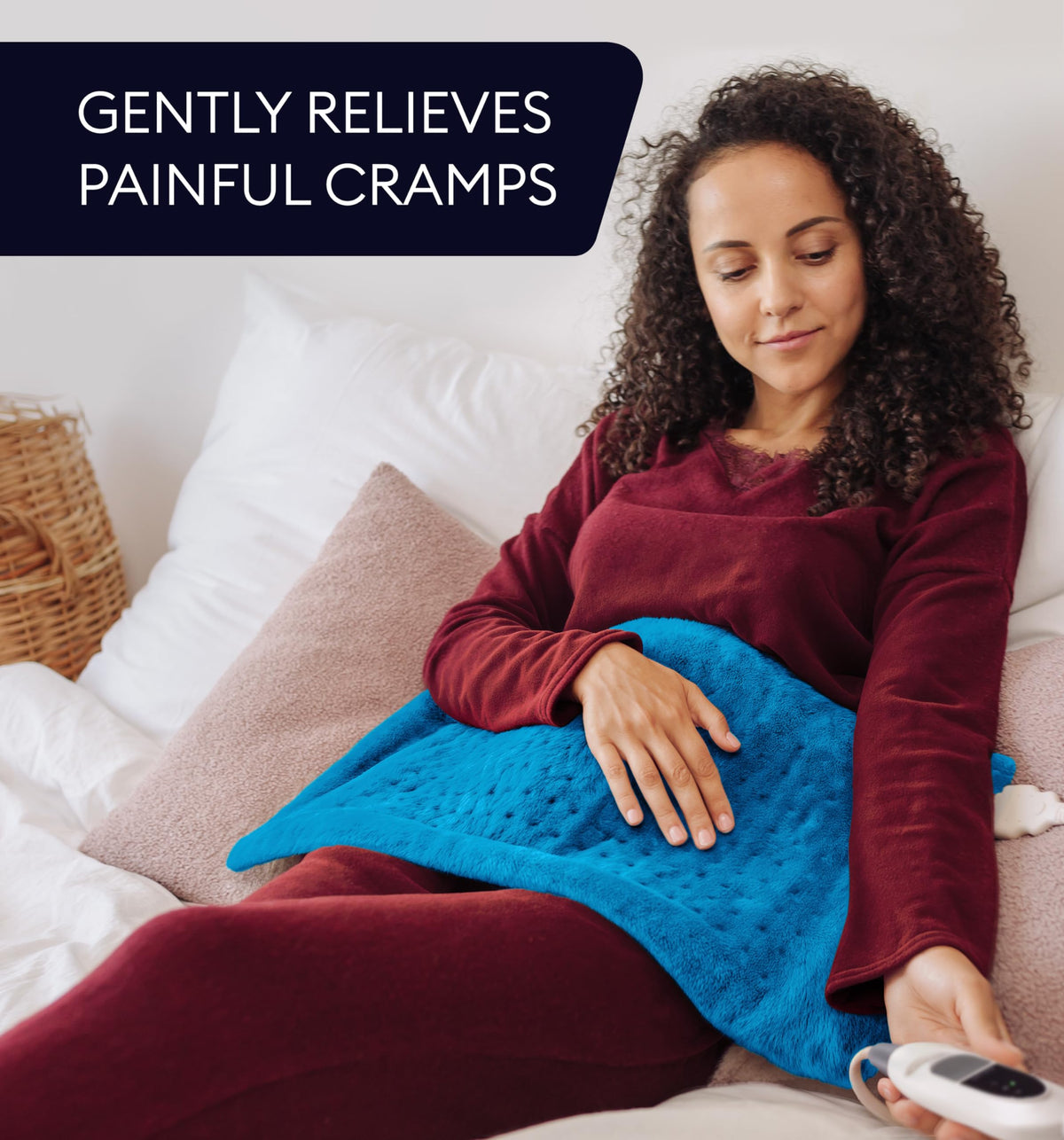 GENIANI electric throw helps cramps with adjustable heat for comfort