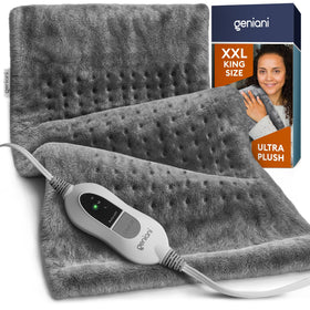 GENIANI Electric Throw on couch shows XXL warmth for cozy evenings